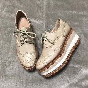 Oxford wedge shoes